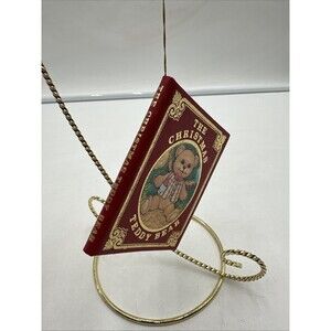 1984 VTG KURT ADLER CHRISTMAS TEDDY BEAR ORNAMENT MINIATURE BOOK by Marraffino